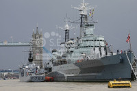 F.S BLAISON alongside HMS BELFAST