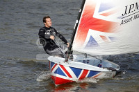 Ben Ainslie sailing on the Thames