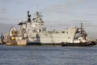 HMS ILLUSTRIOUS 1  at Thames Barrier