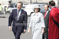 Tony & Cheri Blair walking to the Abbey