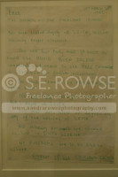 Letter written by Govenor of Falkland Islands 1982