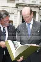 Duke of Kent with the book 'REMEMBERED'