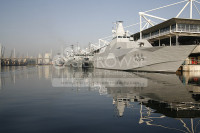 Warships in London Docklands